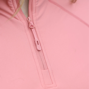 Camiseta Térmica de Manga Larga para Mujer, Ajustada, con Media Cremallera, para Equitación, OEM 2026, Personalizable, Ligera, Transpirable y de Secado Rápido - Product Image 4