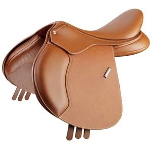 Selle de cheval en cuir haute performance, adaptée au saut d'obstacles, au dressage et à la pratique d'équitation multi-disciplines - Product Image 3