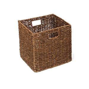 Cesta cuadrada plegable de hierba marina, cesta de almacenamiento hecha a mano, venta al por mayor, ecológica, hecha en Vietnam - Product Image 1