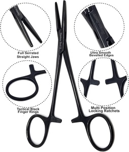 Pinzas quirúrgicas curvas de la mejor calidad para extracción de mosquitos, pinzas de pesca de arterias, instrumentos con acabado negro - Product Image 2
