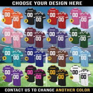 Maillot de football personnalisable pour adultes et enfants, personnalisé avec le nom et le numéro de l'équipe, motif Paisley pour les fans de football américain - Product Image 3