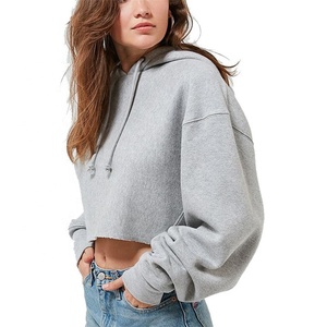 Pull-over d'hiver en molleton de coton surdimensionné personnalisé grande taille pour femmes, sweat-shirt à capuche à épaules tombantes avec logo sur le devant - Product Image 1