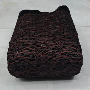 Tissu en velours brodé indien, tissu en velours brodé de luxe pour Abaya, Kaftan, robe de mariée, vente en gros pour les marchés d'exportation - Product Image 5