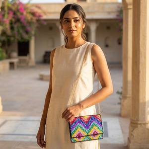 Bolsos de mano con cuentas hechos a mano de primera calidad para mujer, ecológicos, ligeros, para fiestas nocturnas, vendidos por proveedor indio. - Product Image 4