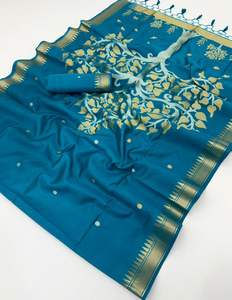 Dernier modèle de sari en soie pure tissée d'Inde du Sud, élégant pour mariage et tenue décontractée, pour femmes, exportateur en gros d'Inde - Product Image 4