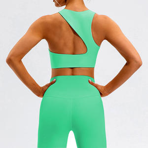 Soutien-gorge de sport rembourré style débardeur, extensible, pour la course et le fitness, avec dos croisé, pour femme - Product Image 3