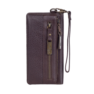 Women <b>Long</b> Wristlet Leather <b>Wallets</b> RFID Travel Family Passport Holder Cards Document Organizer Booklet Indian Factory Clutches - Product Image 1