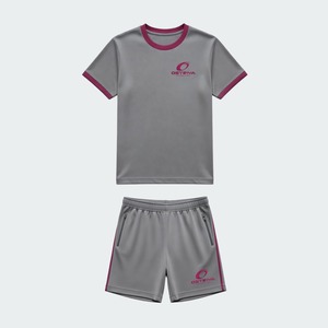 Uniformes de Fútbol para Hombre al por Mayor, Conjuntos de Camisetas Ligeras de Secado Rápido y Transpirables, Manga Corta, Logotipo Frontal, Color Sólido - Product Image 1