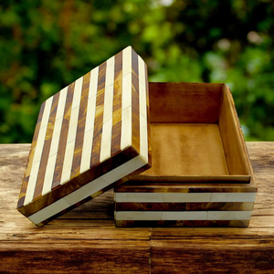 Premium Quality Handmade Wooden Bone Inlay <b>Trinket</b> Jewelry <b>Box</b> Luxury Decorative Storage Organizer for Modern Home Decor - Product Image 1