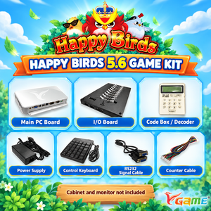 ชุดเกมอาร์เคดนกบิน VGAME Happy Birds 5.6 สำหรับเล่นหลายคน พร้อมแผงเกมและซอฟต์แวร์สำหรับตู้เกม - Product Image 1