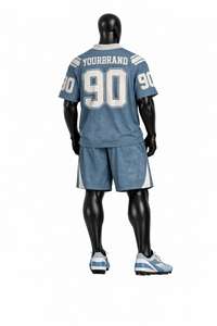 Hot <b>Sale</b> Custom Design Quality Wholesale Adult Practice Sublimation Breathable Short Sleeve American Football Jerseys Uniform - Product Image 4