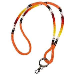Correa de cordón con cuentas hecha a mano con diseño floral, collar de cuentas de semillas de diseño para sujetar el teléfono. - Product Image 6