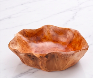 Tazón para servir hecho a mano de madera de olivo, estilo Wabi Sabi natural, tazón decorativo para ensalada de frutas y vajilla. - Product Image 1