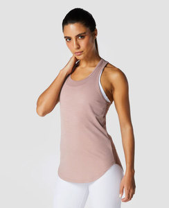 Logo personnalisé dos nageur sans manches Stringer Gym Yoga femmes débardeurs Fitness entraînement sport soutien-gorge - Product Image 2