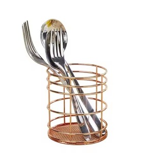 Luxury Golden Wire Double Modern Stainless Steel Eco-Friendly Multifunction Cutlery Holder Tableware Elegant <b>Kitchen</b> <b>caddy</b> - Product Image 5