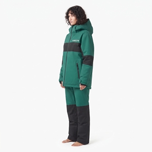 Conjunto de Chaqueta y Pantalones de Esquí Impermeables para Mujer HAWK EYE, con Capucha, Bloques de Color Verde y Negro, Aislamiento Sintético, Ropa de Invierno para Exteriores - Product Image 6