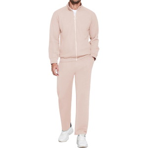 Ensemble de survêtement en coton mélangé de qualité supérieure avec logo personnalisé, fabricant OEM ODM pour l'entraînement en salle de sport, la course à pied, la remise en forme et les vêtements décontractés - Product Image 1