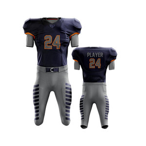 Ensemble Maillot et Pantalon de Football Américain Personnalisable pour Homme – Sublimé, Anti-humidité, Coupe Ajustée, Manches Courtes, Impression Numéro d'Équipe - Product Image 1
