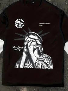 T-shirt à manches longues pour homme avec impression graphique d'ange 3D personnalisée, printemps automne, décontracté, coton doux, streetwear, pull-over - Product Image 6