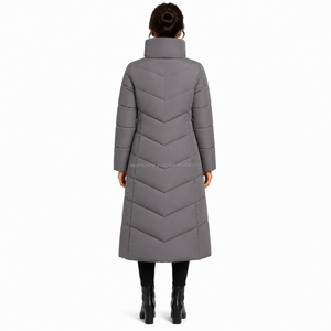 OEM Custom <b>Women</b>’s Long Hooded Puffer Coat Warm Thick Cotton Down <b>Jacket</b> Winter Bulk Wholesale Supplier - Product Image 2