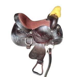 Silla de Montar Inglesa de Cuero Premium Hecha a Mano, Asiento de Gamuza, Absorción de Impactos, Cómoda para Montar a Caballo, Estilo Vaquero Ecuestre - Product Image 3