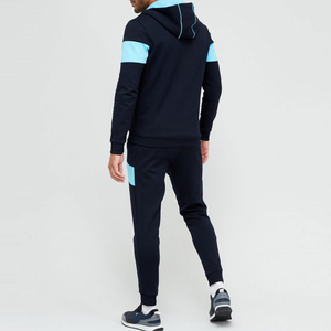 Ensemble de survêtement pour homme, style jogging, vêtements de sport, 2 pièces, logo personnalisé, survêtement homme bicolore - Product Image 2