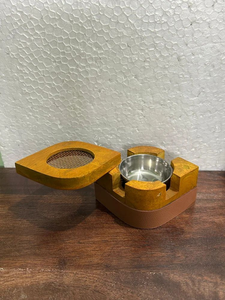 2026 Ramadan <b>Eid</b> Religious Gift FAIZA CRAFT Eco-Friendly Gold Plated Sandalwood Bakhoor Dispenser Incense Holder Burner Incense - Product Image 4