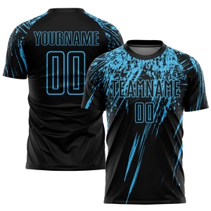 Vente en gros directe OMMIZ INDUSTRY, maillot de football personnalisé en sublimation noir et or vieilli - Product Image 6