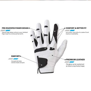 Guantes de Golf Unisex Antideslizantes Hechos a Medida, Suministro Directo de Fábrica, Guantes Deportivos de Cuero Cabretta Suave de la Mejor Calidad con Sensación Clásica - Product Image 3