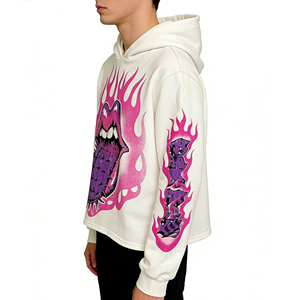 Sudadera con Capucha Extra Grande Personalizada Glory, Unisex, Estilo Urbano Informal, Impresión DTG, Manga Regular, Sudadera de Felpa Tejida - Product Image 3
