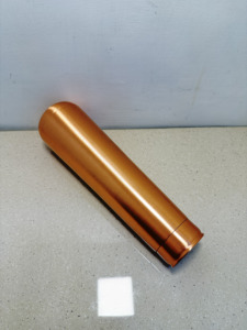 Premium Brushed Pure Copper Water Bottle Seamless Drinkware Satin Finish Copper Flask Tapered Sports Bottle with Flush Cap - Product Image 4