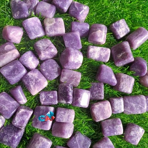 Pierre de Lepidolite Naturelle Roulée Polie, Cristal de Mica Violet, Vente en Gros de Pierres Précieuses en Vrac - Product Image 3