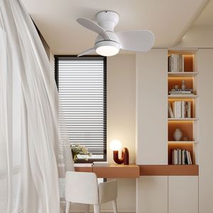 Ventilatore da soffitto da interno reversibile da 23 pollici con motore DC, 3 pale in ABS, luce LED dimmerabile a 3 colori, telecomando, bianco, luce LED da 18W - Product Image 6