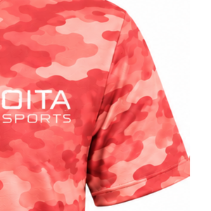 Camiseta Deportiva de Camuflaje Coral para Hombre, Manga Corta, Cuello Redondo, Estampado de Camuflaje, para Entrenamiento, Running, Gimnasio, Ejercicio, Ropa Deportiva Activa - Product Image 4