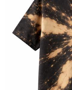 Camiseta de Hombre con Estampado Tie Dye Estrella Beige, 100% Algodón, Cuello Redondo, Manga Corta, Estilo Vintage, Streetwear, Fabricante OEM, Venta al Por Mayor - Product Image 6