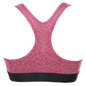 Women's Pink Seamless Sports Bra Spaghetti Strap Scoop Neck Solid Color Yoga Fitness Wear Medium Support - Product Image 6