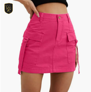Blue Customized Denim Shorts Low <b>Waist</b> Button Cotton <b>Jeans</b> for Women <b>Elastic</b> Simple Style Short Women's High <b>Waist</b> Denim Fitness - Product Image 3