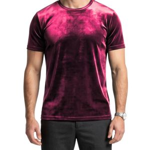 Camiseta de Terciopelo Premium Negra con Rayas Verticales para Hombre, Camiseta de Manga Corta con Cuello Redondo, Estilo Urbano - Product Image 1