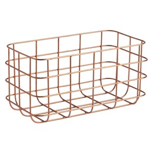 ตะกร้าเก็บของลวดโลหะทันสมัยสีโรสโกลด์สำหรับจัดระเบียบเคาน์เตอร์ครัวและตกแต่งบ้าน - Product Image 2