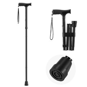 Bastone da Passeggio Pieghevole per Uomo e Donna, Altezza Regolabile a 5 Livelli, Leggero, Elegante, Punta in Gomma Antiscivolo, Impugnatura in Schiuma Confortevole - Product Image 1