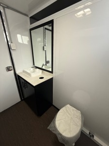 7x14 Restroom <b>Trailer</b> 2 Stall Upscale Portable Bathroom Ships Nationwide - Product Image 4