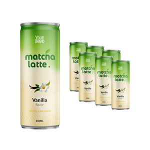 Latte au Matcha 250ml, saveur Fraise Vanille Coco, à base de plantes, boisson vietnamienne, OEM accepté, échantillons gratuits, design BRC - Product Image 3