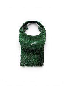 Custom Color Handmade Beaded Handbag with Fringe Designer Party Clutch for Ladies - Product Image 6