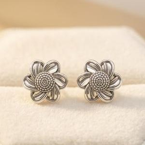 DIVYORO BLOOMING DAISY 925 <b>Silver</b> <b>Stud</b> Earrings for Women - Product Image 2