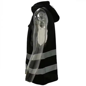 Chaleco de Seguridad Reflectante de Alta Visibilidad ANSI Clase 2, Impermeable, de Poliéster, con Capucha, Logotipo y Múltiples Bolsillos |   Ropa de Trabajo para Exteriores ZOHAN - Product Image 2