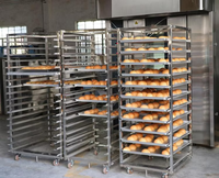 Four rotatif professionnel à 16 niveaux et 16/32 plateaux sur chariot à roues, commande manuelle, machine de boulangerie - Offre Spéciale