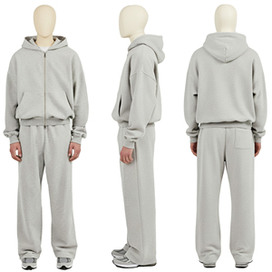 ชุดวอร์มผู้หญิงแบบหนาพิเศษ เป็นมิตรกับสิ่งแวดล้อม ผ้าฟลีซ 3 มิติ สำหรับฤดูหนาว สไตล์สตรีทแวร์ ฮิปฮอป กางเกงขายาว เสื้อฮู้ดดี้ ชุดเซ็ตเต็มตัว - Product Image 1