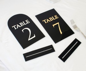 Durable Metal <b>Table</b> Number Holders with <b>Card</b> Clip for Dining <b>Table</b> Decor - Product Image 1
