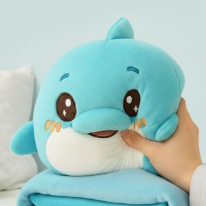 Couverture pliable personnalisée, couverture-coussin brodée avec logo pour cadeau d'entreprise, événementiel, jouet promotionnel pour enfants, faible MOQ - Product Image 5