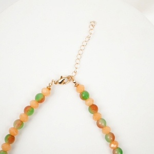 Collier en pierres naturelles multicolores facettées, chaîne plaquée or 18 carats, pendentif pour femme, bijoux cadeau - Product Image 1